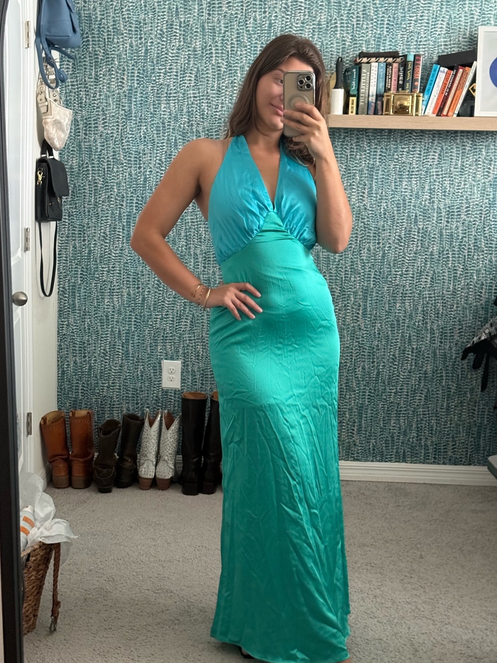 The Wolf Gang Oahu Satin Slip Dress size small